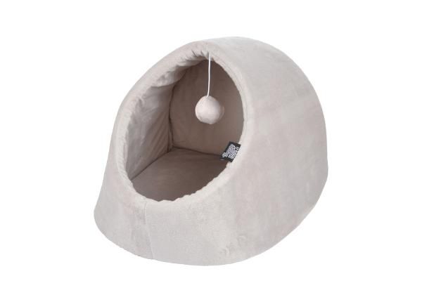 Кошачье гнездо с игрушкой 35x38x26 см, светло-бежевое