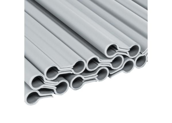 Крепления ленты для забора SOLID 1200 г/м² 19 см, светло-серые