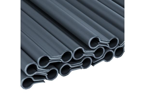 Крепления ленты для забора SOLID 1200 г/м² 19 см, серые