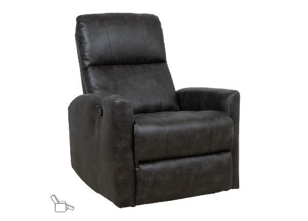 Кресло Diego, качающееся и поворотное, с ручным механизмом реклайнера