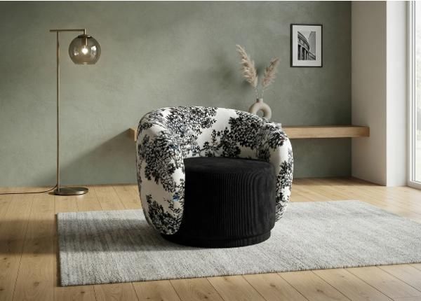 Кресло Okinawa, чёрный/белый