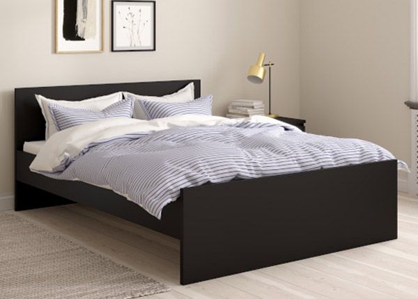 Кровать Naia 140x190 cm, чёрный матовый
