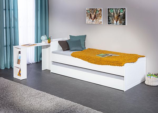 Кровать Negras 90x200 cm, белый
