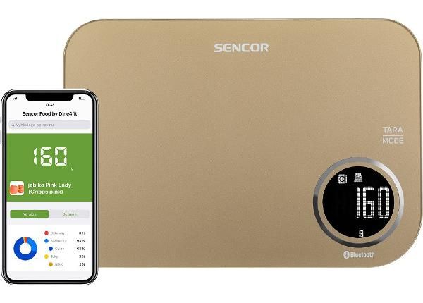 Кухонные весы с подключением Bluetooth Sencor SKS7077CH