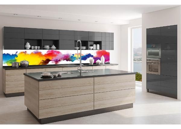 Кухонный фартук Abstract blust of colors 180x60 см