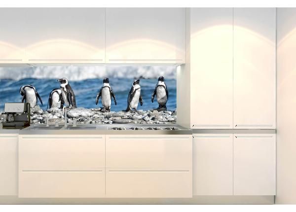 Кухонный фартук Row of penguins 180x60 см