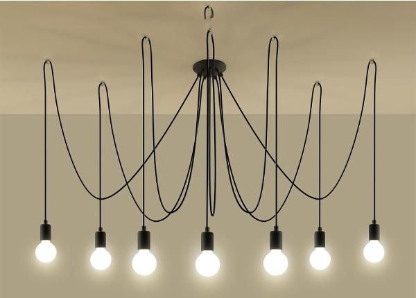 Люстра Edison 7, черная