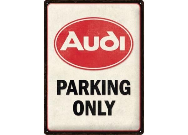 Металлический постер в ретро-стиле Audi - Parking Only 30x40 см