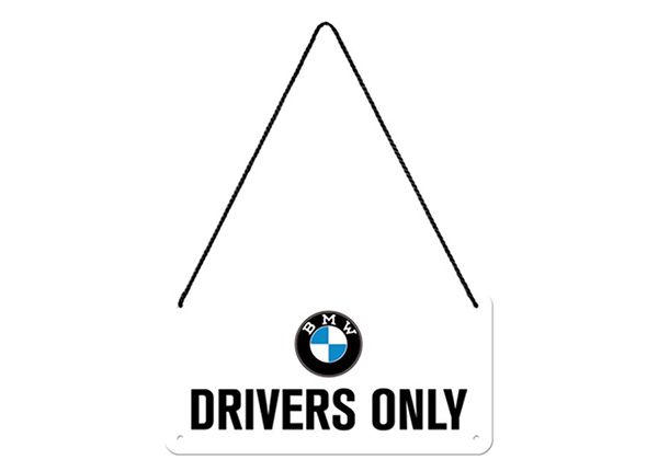 Металлический постер в ретро-стиле BMW - Drivers Only 10x20 см