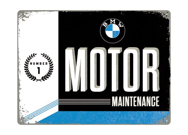 Металлический постер в ретро-стиле BMW Motor Maintenance 30x40 см