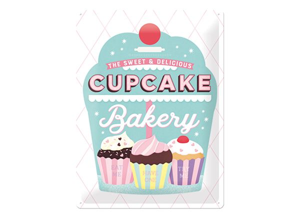 Металлический постер в ретро-стиле Cupcake Bakery 30x40 см