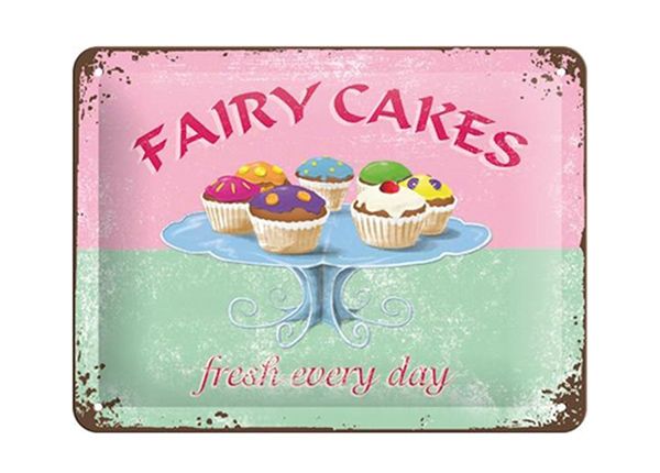 Металлический постер в ретро-стиле Fairy Cakes 15x20 см