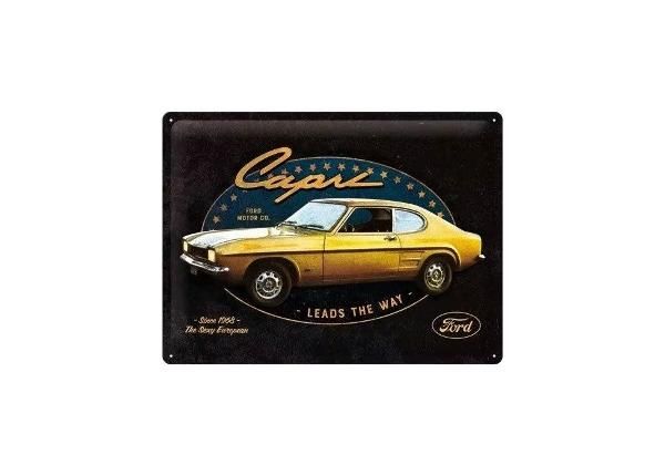 Металлический постер в ретро-стиле Ford - Capri Leads The Way 30x40 см