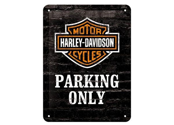 Металлический постер в ретро-стиле Harley-Davidson Parking Only 15x20 см
