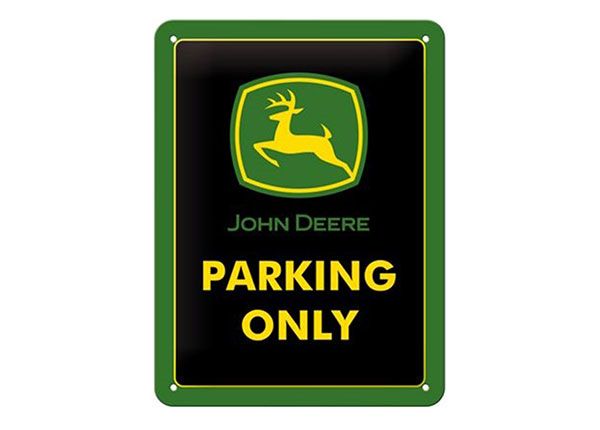 Металлический постер в ретро-стиле John Deere Parking Only 15x20 cm