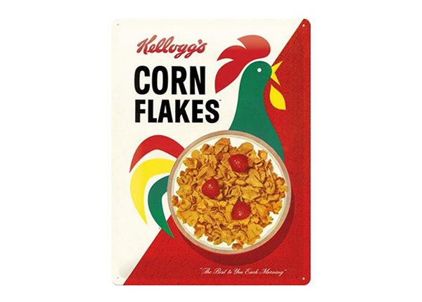 Металлический постер в ретро-стиле Kellogg's Corn Flakes Cornelius 30x40 см