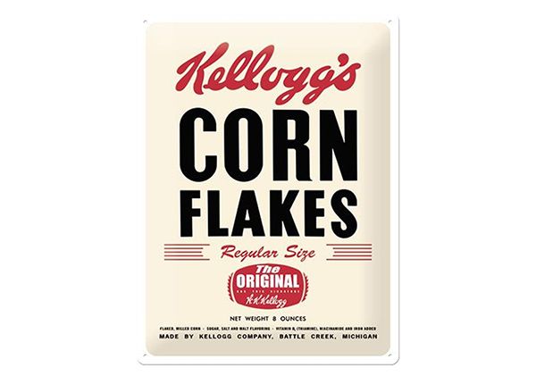 Металлический постер в ретро-стиле Kellogg's Corn Flakes The Original 30x40 см