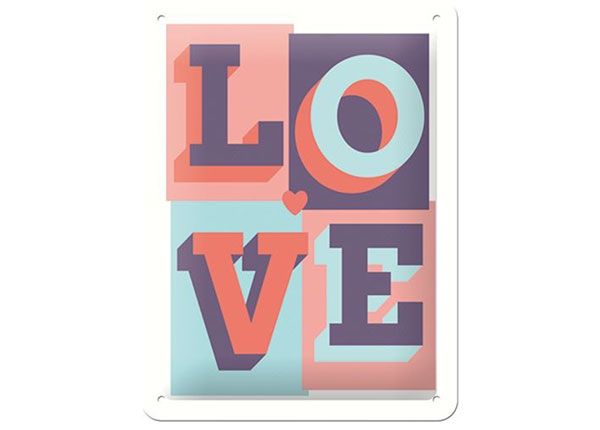 Металлический постер в ретро-стиле Love 15x20 cm