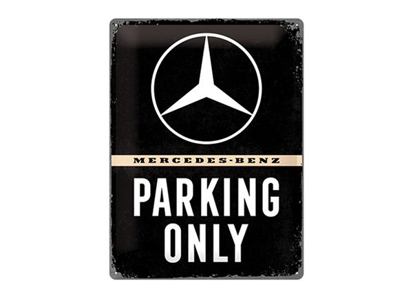 Металлический постер в ретро-стиле Mercedes-Benz Parking Only 30x40 см