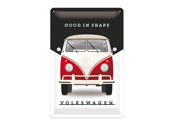 Металлический постер в ретро-стиле VW Bulli Good in Shape 20x30 см
