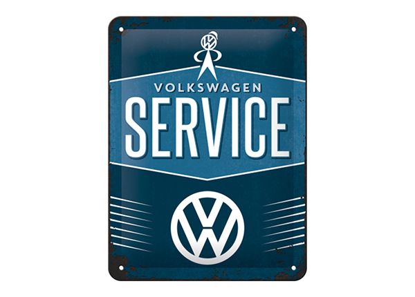 Металлический постер в ретро-стиле VW Service 15x20 см