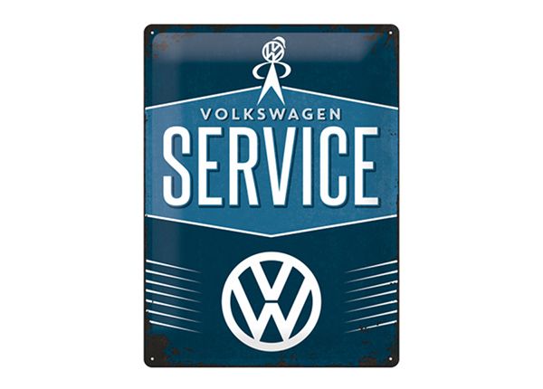 Металлический постер в ретро-стиле VW Service 30x40 см