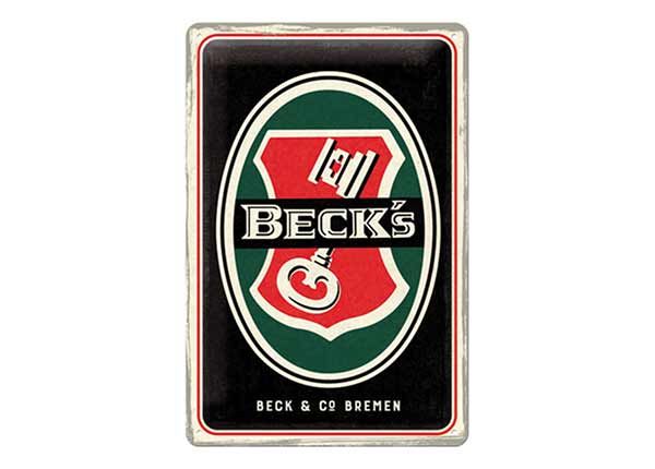 Металлический постер Becks - Key Logo 20x30 см