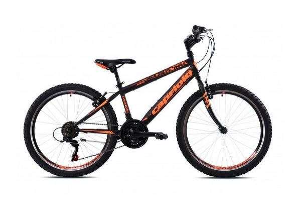 Молодежный горный велосипед MTB RAPID 240 24", черно-оранжевый