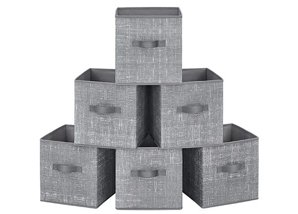 Набор из 6 коробок для хранения, серые