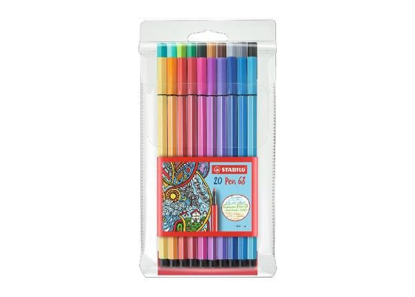 Набор капиллярных ручек Stabilo pen 68 20 цветов