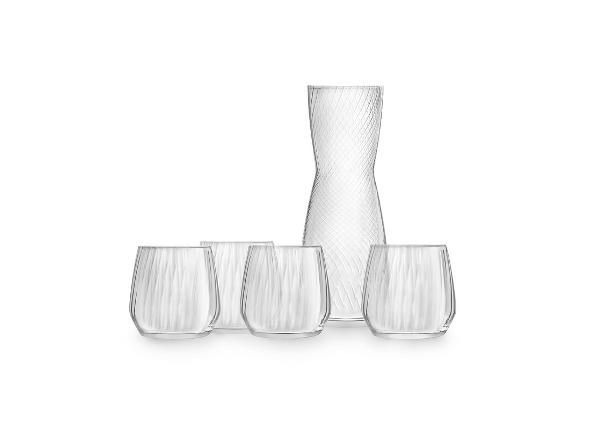 Набор стаканов для питья Serene 4x370 мл с графином 1 л