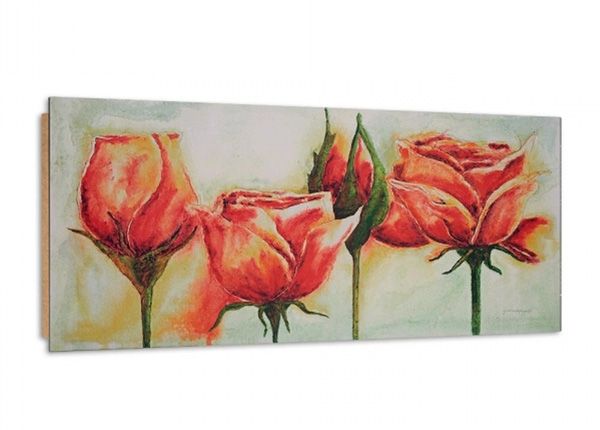 Настенная картина Roses in bloom 3D 100x50 см