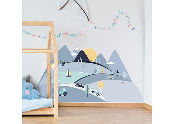 Настенная наклейка Голубые холмы L