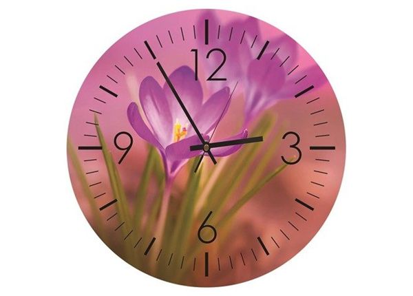 Настенные часы с изображением Blooming crocuses
