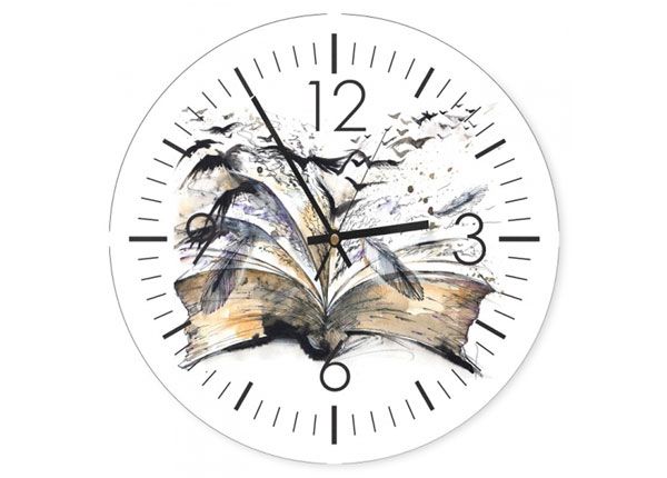 Настенные часы с изображением Book