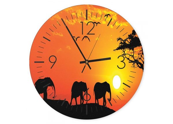 Настенные часы с изображением Elephants 2