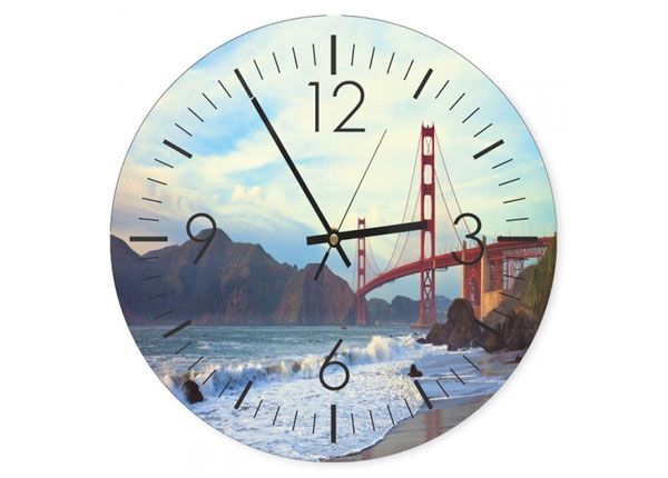 Настенные часы с изображением Golden Gate