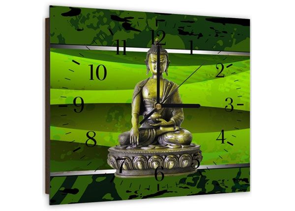 Настенные часы с изображением Green buddha
