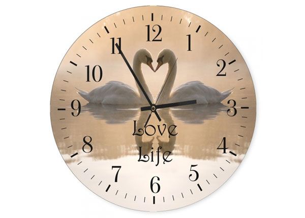 Настенные часы с картиной Love life