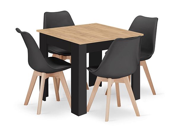 Обеденный комплект: стол + 4 стула