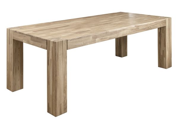 Обеденный стол из массива дуба Noa 140x100 cm, белое масло
