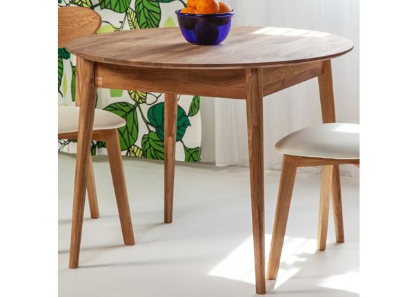 Обеденный стол из массива дуба Scan Ø100 cm