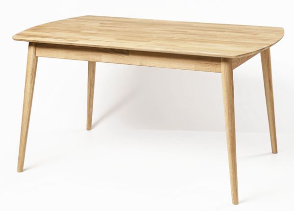 Обеденный стол из массива дуба Scan 120x80 cm, белое масло