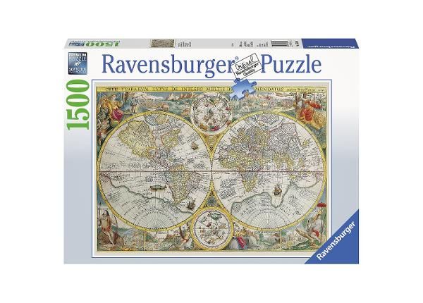 Пазл 1500 шт Карта Мира Ravensburger