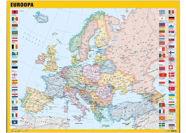 Политическая настенная карта Европы