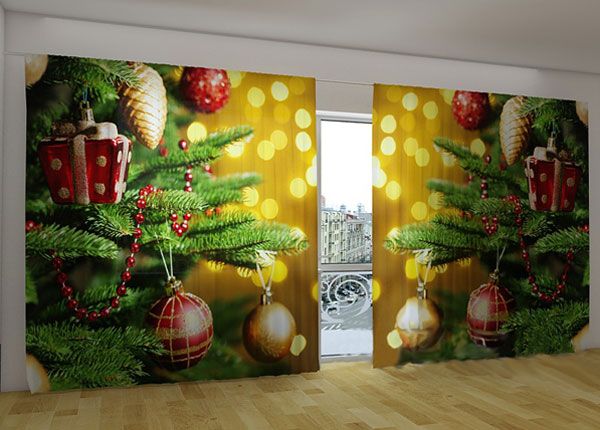 Полузатемняющая штора Christmas Toys 360x230 cm
