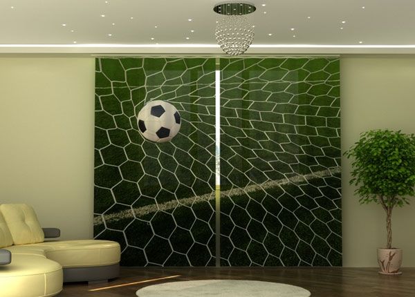 Полузатемняющая штора Football Ball in Goal 290x245 см