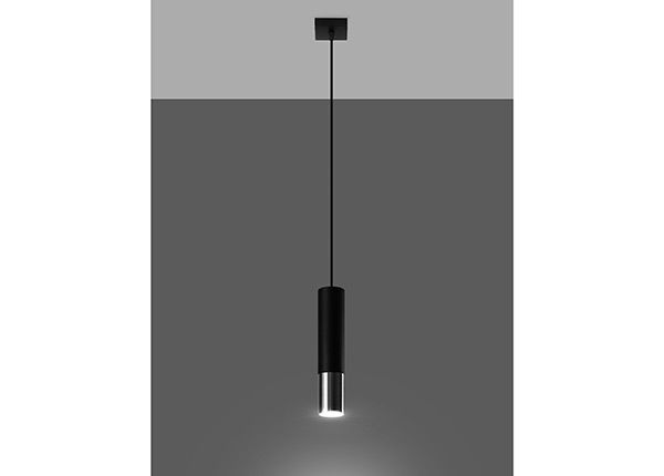 Потолочный светильник Loopez 1, чёрный/хром
