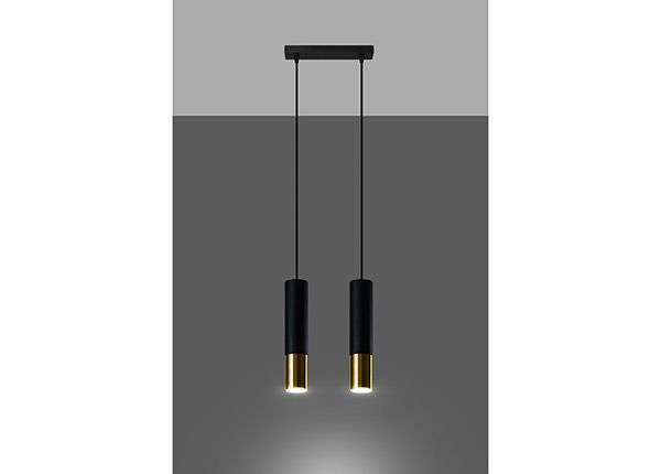 Потолочный светильник Loopez 2, чёрный/золотистый