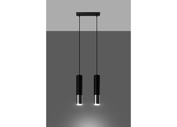 Потолочный светильник Loopez 2, чёрный/хром
